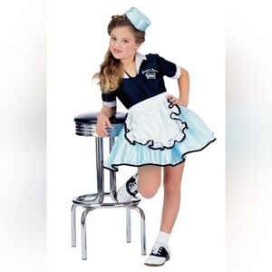 1950's Girl's Car Hop Halloween Costume Size Small 4-6